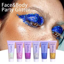 Eye Shadow Body Glitter Gel DIY 6 Colors Face Sequins Longlasting Waterproof Sweatproof Sparkling Quickly Dry Cosmetic 230715