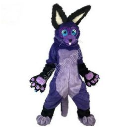 Holiday Purple Rbbit Fox Mascot Costumes Cartoon Fancy Suit for Adult Animal Theme Mascotte Carnival Costume Halloween Fancy Dress