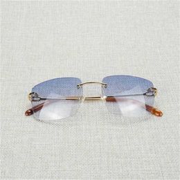 48% OFF Vintage Rimless Men Women Metal Frame Square Eyeglasses Shades Oculos Gafas for Outdoor Club Accessories 011BKajia New