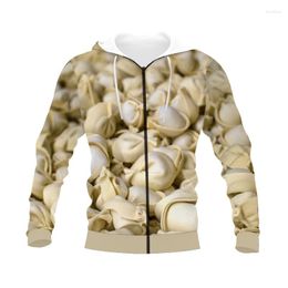 Men's Hoodies 3D Print Fast Food Clothing Fashion Men/ Women Zipper Plus Size S-7XL Harajuku Man