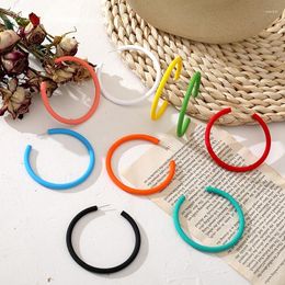 Hoop Earrings Simple Big Round For Women Geometric Plastic Exaggerated Earring Hyperbole Trendy Ring Jewelry