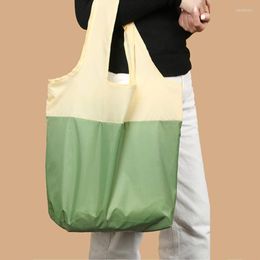 Shopping Bags Women Foldable Bag Large Capacity Portable Environmental Shopper Casual Handbag Blue Storage