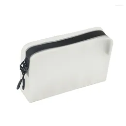 Cosmetic Bags Simple Frosted Transparent Soft Film Case Double Zipper Bag Toiletry Storage Travel Portable Large Capacity Makeup