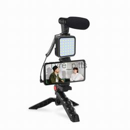 Other Projector Accessories led video lightVlog Shooting Kits Studio Photography Suit With Microphone LED Fill Light Tripod For Smartphone Camera Video x0717
