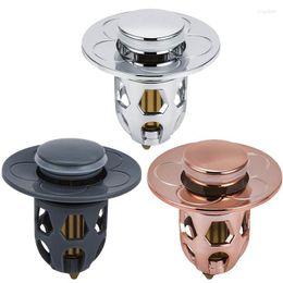 Kitchen Faucets Universal Bathroom Sink Stopper Stainless Steel Basin -Up Drain Bounce Core Filter Hair Tool
