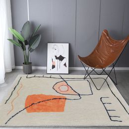 Carpet Imitation Cashmere Thickened Modern Simple Living Room Tea Table Bedroom Bedside Washed Door Bathroom Mat 230717