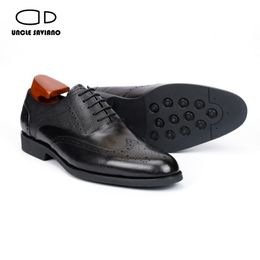 Saviano Oxford Dress Business Fashion Uncle Handmade Office Designer Elegent Genuine Leather Shoes Men Original B 76 526E3