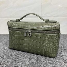 loro piano Bag Lp19 Luxury * Womens Piana Evening Handbag Designer Crocodile Pattern Cowhide Clutch Wallet Vintage Crossbody Shoulder Bag