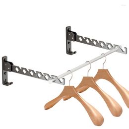 Hangers Foldable Clothes Hanger Wall Mount Cloth Drying Rack Punch Free Aluminium Alloy Coat Hook Rustproof Supply