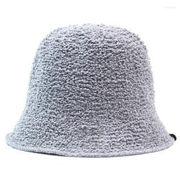 Berets MAXSITI U Winter Chenille Bucket Hat For Women 2023 Fashion Keep Warm Solid Bonnet Casual Basin Caps Ladies