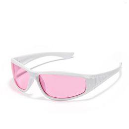 Sunglasses Pink Cyber Streetwear Y2k Party Rave 2023 Futuristic Brand Steampunk Goggles Laides Sexy Festival Uv400