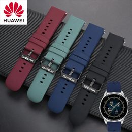 Watch Bands 22MM/20MM Silicone Strap Huawei Original Silicome Watchband For Huawei Watch Pro/GT Pro/Watch3/3 pro 230715