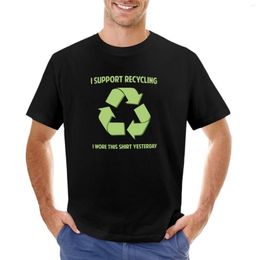 Men's Polos I Support Recycling T-Shirt Summer Clothes Heavyweight T Shirts For Men