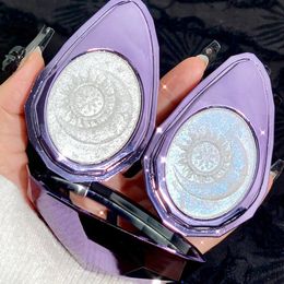 Eye Shadow Monochrome Diamond Glitter Highlighter Palette Makeup Face and Body Brighten Pearlescent White Polarised Purple Highlight 230617