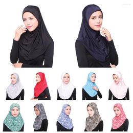 Scarves Muslim Women Inner Hijab Headscarf Cap Islamic Full Cover Hat Pure Color Simple Style Sets Silk Scarf