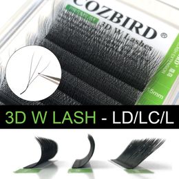 False Eyelashes COZBIRD 3D W Eyelash Extension Premade Volume Fans Cluster L LC LD Curl MIX 815mm 230617