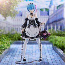 Anime Manga Original Genuine SEGA Re Zero Starting Life in Another World 23cm Rem Action Figure Model Doll Toys For Young Children L230717