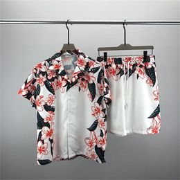 2 summer fashion Mens Tracksuits Hawaii beach pants set designer shirts printing leisure shirt man slim fit the board of directors short sleeve short beachs#401