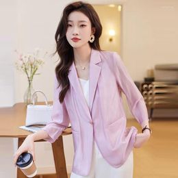 Women's Suits Spring Summer Elegant Blazers Jackets Coat OL Styles Women Professional Office Work Wear Outwear Career Interview Tops Clothes