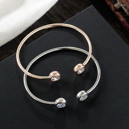 Charm Bracelets Adjuatable Luxury Zircon Bead Bracelet Bangle For Woman Girls French Personality Wedding Jewellery Gift E030