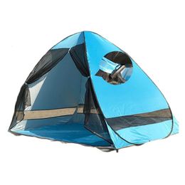 Tents and Shelters Full-automatic Pop Up Beach Tent Portable Seaside Sunshade Sunscreen Quick-opening Children's Park Picnic Mosquito Mesh Curtain 230716