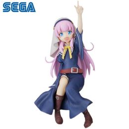 Anime Manga Qwiooe Original Sega KamisamaDAY 14cm Satou Hina Noodle Stopper Figure Collectile Model Anime Action Figure Toys For Friends L230717