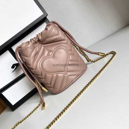 top quality mini bucket bag Lady's drawstring tote shoulder bag wallet leather pouch classic letter hardware G series accessories cross-body bag to use