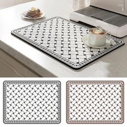 Table Mats Coffee Maker Tray Mat Diatom Material Counter Anti Slip Machine Rug For Kitchen Accessories