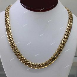 Fine Jewellery 16mm Gold Miami Cuban Chain Hot Selling Shine Brightly 10k 14k Solid Gold Wholesale Cuban Link Chain
