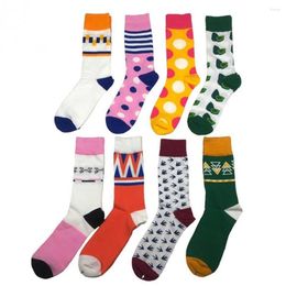 Men's Socks Peonfly Arrived Brand Men Funny British Style Casual Fruits Happy Cotton Long Chaussettes Homme Fantaisie