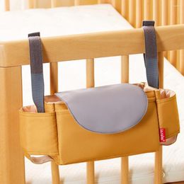 Storage Bags Stroller Hanging Bag Large Capacity Multiple Pockets Nylon Baby Crib Diapers Toys Pouch With Bottle Holder Daily Use