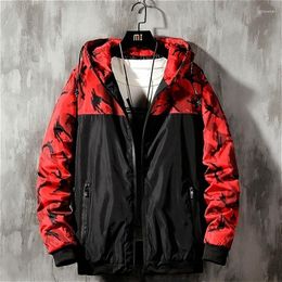 Men's Jackets Classic Casual Camouflage Stitching Jacket Spring Autumn Zipper Hooded Sports Outerwear Mens Bomber Coats