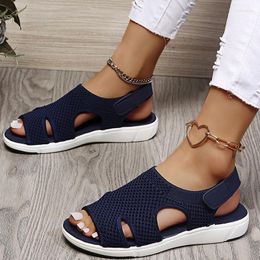 Straße 209 Sandalen Sommer Frauen sexy kristall atmungsaktive Stretch Ladies Flats Schnalle Gurt Femme Strand Sandalias Mujer Mesh Schuhe