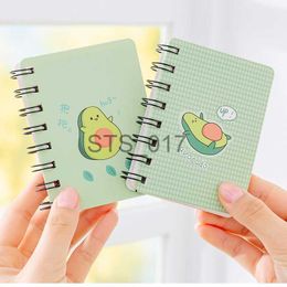 Notepads Notes Diary Notebooks Students Cute Avocado Side Flip Coil Book with Portable A7 Notebook Student Mini Pocket Book Small Notebook x0715