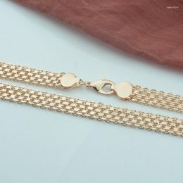 Chains 10mm Wide Big Women Mens 585 Rose Gold Colour Long Carve Necklace