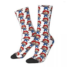 Men's Socks Killer Chucky Doll Anime Child's Play Hiking 3D Print Boy Girls Mid-calf Sock