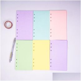 Paper Products 5 Colors A6 Loose Leaf Notebook Refill Spiral Binder Index Filler Papers Inner Pages Daily Planner Stationery 389 N2 Dh4Ar