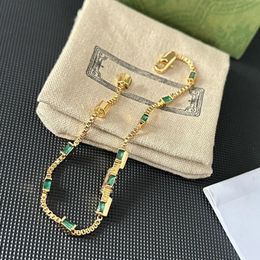 Luxury Chain Fashion Style Bracelets Women Bangle Wristband Cuff Chain Designer Letter Jewellery 18K Gold Plated