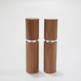 Storage Bottles 4G 10pcs/lot Eco Friendly Top Grade Gold Silver Twist Up Bamboo Lipstick Tube Lip DIY Empty High-end Stick Container