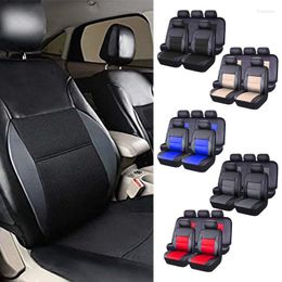 Car Seat Covers Universal Protector Linen Front Rear Back Flax Summer Cushion Pad Mat Waterproof Automotive Cover For