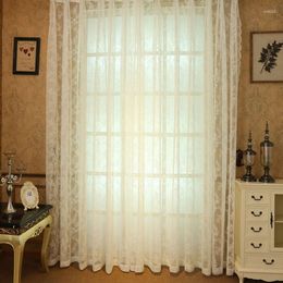 Curtain Crocheted Lace Curtains Pastoral Flower Pattern Window Valance Sheer Crochet Kitchen Cafe Tulle Vertical Customed