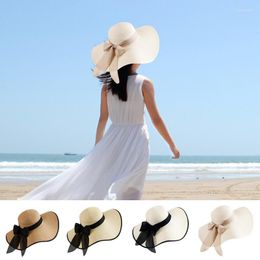 Wide Brim Hats Floppy Beach Hat Brimmed Straw Ladies Sun Upf 50 Foldable Summer Uv For Travel Outdoor Protection