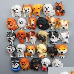 Fridge Magnets Novelty Style Diy Pet Refrigerator Magnet Creative Slee Series Dog Cartoon For Home Decoration Supplies 6Yr Xb Drop D Dhlfp