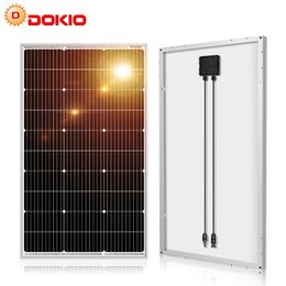 Batteries DOKIO 18V 100W Rigid Solar Panel China Monocrystalline Silicon Waterproof Charging 12V #DSP100M CampingHomeRV 230715