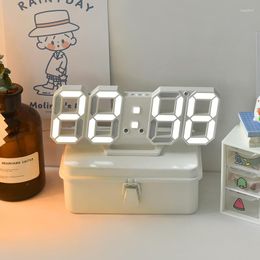 Table Clocks Nordic Digital Alarm Wall Hanging Watch Calendar Electronic LED Clock