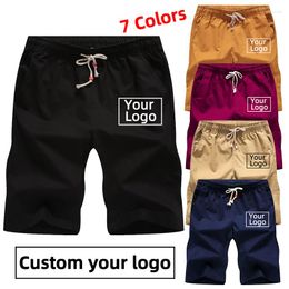 Men's Shorts Men Pants Casual Jogging Slim Fit Sport Short Drawstring Trousers Custom Your Logo 7Colors