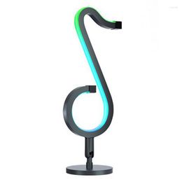 Party Decoration USB Multi-color Musical Note Lamp Dimmable Led Night Light Atmosphere Desk For Bedroom Bar Coffee Store Wall Decor Lighting