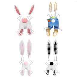 Decorative Flowers Easter Door Decoration DIY With Ears Wall Hanging Cartoon Ornament Decor