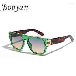 Sunglasses Vintage Square Sun Glasses Women 2023 Fashion Large Luxury For Men Retro One Bridge Transparent Frame Eyeglasses