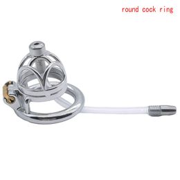 Metal Chastity Cage Intimate Lock Cock Goods for Men Adults 18 Steel Penis Rings BDSM Sexual Toys with Urethral Tube